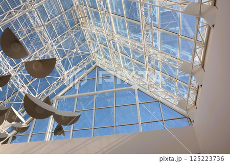 The design of Modern Architecture features a stunning Glass Roof along with an Art Installation The design of Modern Architecture features a stunning Glass Roof along with an Art Installation 125223736