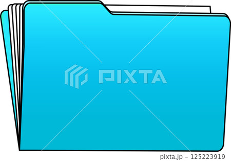 ファイル_メール_フォルダ_ブルー ファイル_メール_フォルダ_ブルー 125223919