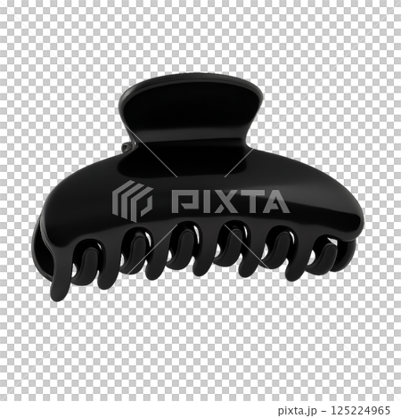 Classic Black Hair Claw Clip for Effortless Styling and Organization of Hair 125224965