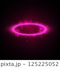 A captivating Glowing Pink Oval Light Effect that features enchanting Sparkles to mesmerize viewers 125225052