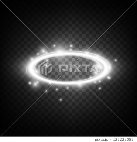 A Shimmering White Halo Effect that features Sparkles and Glows radiantly for a visually captivating experience 125225083