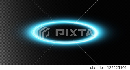 This is a Glowing Blue Circular Halo Effect set against a Dark Background, creating a stunning visual impact This is a Glowing Blue Circular Halo Effect set against a Dark Background, creating a stunning visual impact 125225101