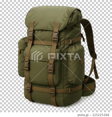 Rugged Outdoor Backpack Designed for Hiking and Camping in Various Terrains 125225168