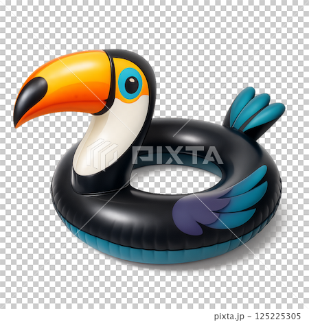 Bright Inflatable Toucan Ring for Fun Pool Activities During Summer Gathering 125225305