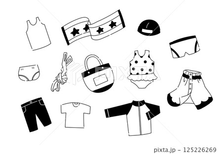 プールの持ち物セット プールの持ち物セット 125226269