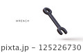 Wrench Tool 3D Icon, Minimal Cartoon Illustration Of Metal Spanner For DIY, Repair, Mechanical Work, Industrial Maintenance And Construction Projects, Isolated Vector Illustration. 125226730