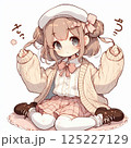 ミルクティー色が好きな可愛い女の子 125227129