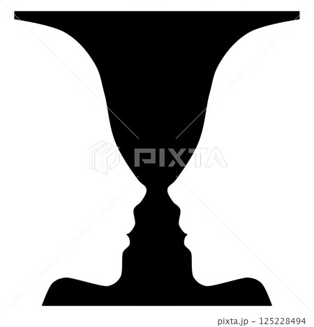 錯視ルビンの壺 125228494