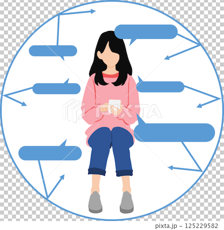 エコーチェンバーのグラフィック素材イラスト 125229582