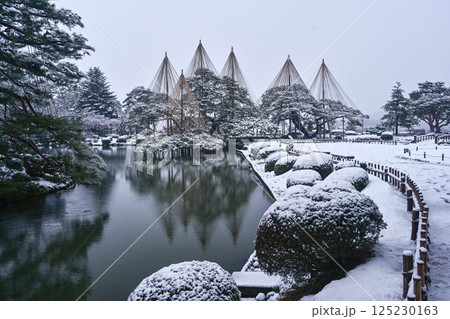 雪景色が美しい兼六園 125230163