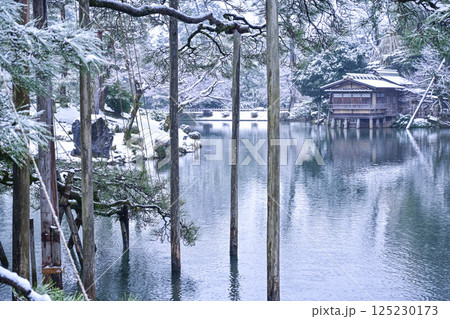 雪景色が美しい兼六園 125230173