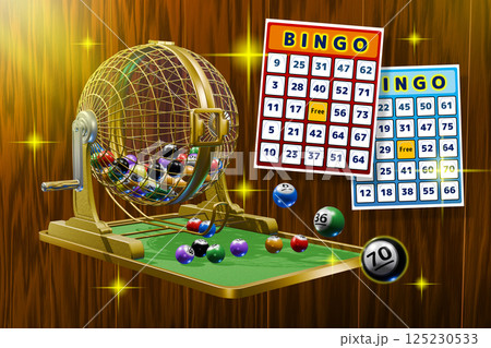 ビンゴ (BINGO image /ビンゴカード付きイラスト:3DCG) ビンゴ (BINGO image /ビンゴカード付きイラスト:3DCG) 125230533