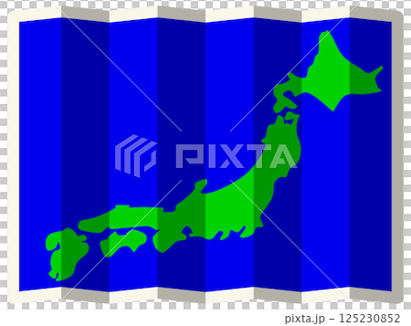 日本列島的地圖 125230852