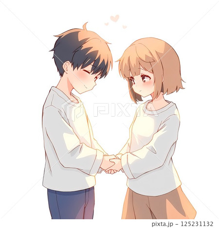 【バカップル】アニメ素材!手を握りしめあうアベックカップル 【バカップル】アニメ素材!手を握りしめあうアベックカップル 125231132