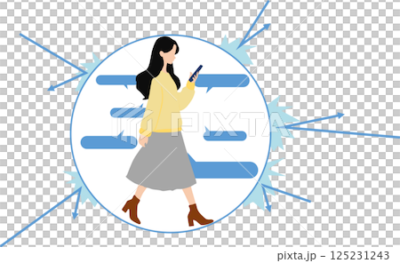 フィルターバブルのグラフィック素材イラスト 125231243