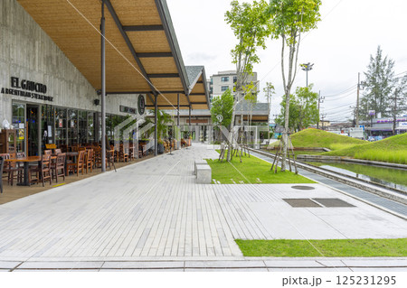 Beautiful view of Porto De Phuket, new community complex in Laguna area. Phuket is a popular tourist location for honeymoon and vacation. 125231295