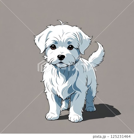 好奇心が旺盛な小型犬のマルチーズ 125231464