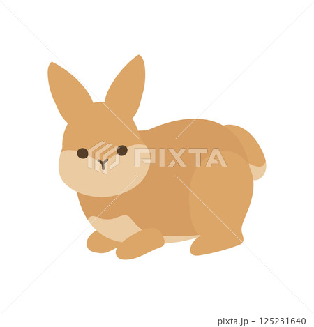 かわいいうさぎの全身のイラスト 125231640