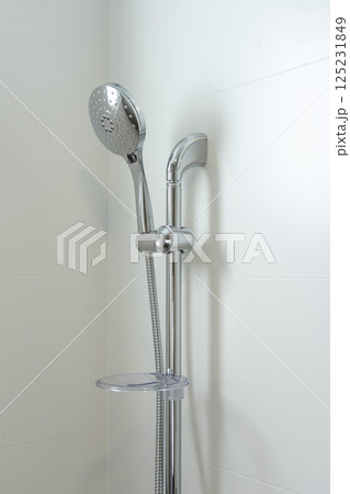 Bathroom shower head in bathroom 125231849