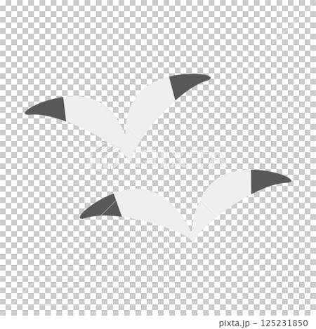 シンプルなカモメのベクターイラスト素材 125231850