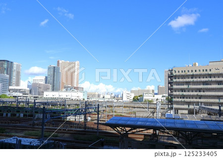 東京都・港区・高輪ゲートウェイから眺める芝浦方面の景色 東京都・港区・高輪ゲートウェイから眺める芝浦方面の景色 125233405