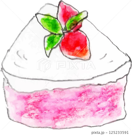 いちごの可愛いムースケーキ 125233591