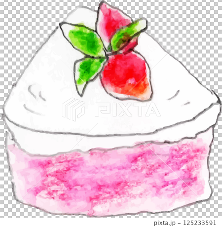 いちごの可愛いムースケーキ 125233591