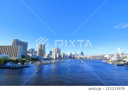東京都・港区・港南大橋から眺める芝浦方面の景色 東京都・港区・港南大橋から眺める芝浦方面の景色 125233976