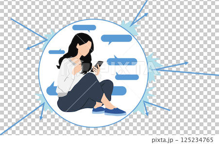 Filter bubble graphic material illustration Filter bubble graphic material illustration 125234765
