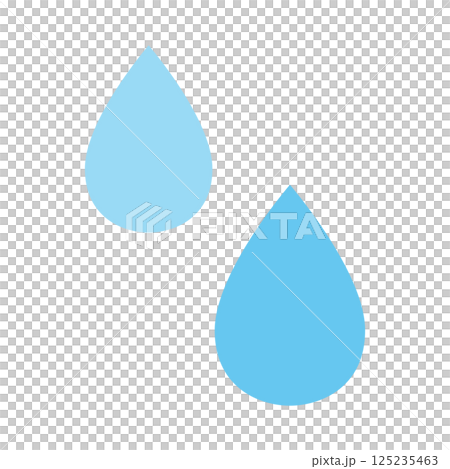 簡單可愛的水滴向量素材 125235463