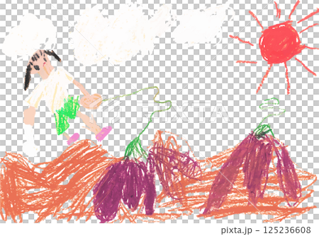 幼兒園挖馬鈴薯圖片日記 125236608