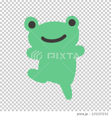 手繪向量插圖的跳躍青蛙 手繪向量插圖的跳躍青蛙 125237232