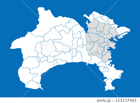 分割できる神奈川県 横浜市 地図 分割できる神奈川県 横浜市 地図 125237483