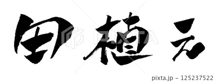 田植え 筆文字 イラスト アイコン 田植え 筆文字 イラスト アイコン 125237522