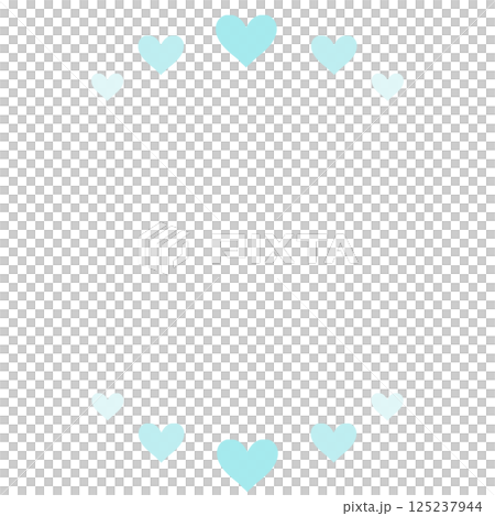 簡單的淡藍色心形框架 簡單的淡藍色心形框架 125237944