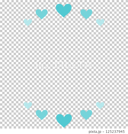 簡單的淺藍色心形框架 簡單的淺藍色心形框架 125237945