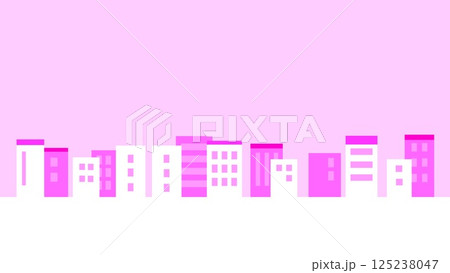 街並み　ホワイトスペース　ピンク 125238047