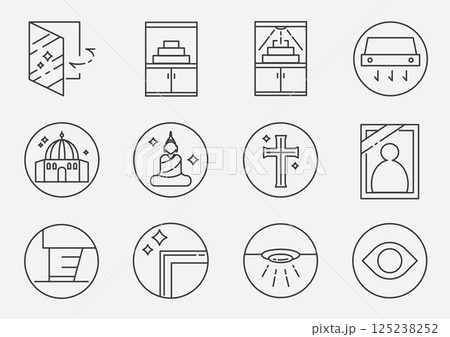 modern altar cabinet icon set modern altar cabinet icon set 125238252