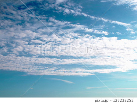 青い空と白い雲 雲 青空 空 鱗雲 うろこ雲 125238253