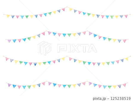 素材-カラフルガーランド2025-5 素材-カラフルガーランド2025-5 125238519