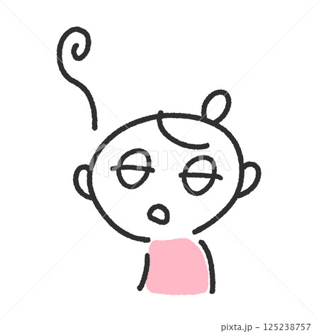 退屈でボーッとする女性・眠い・だるい 退屈でボーッとする女性・眠い・だるい 125238757