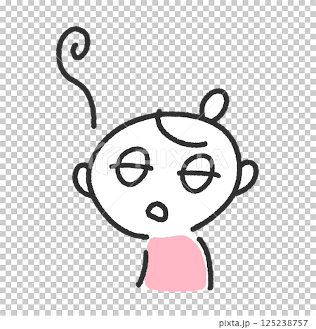 退屈でボーッとする女性・眠い・だるい 退屈でボーッとする女性・眠い・だるい 125238757