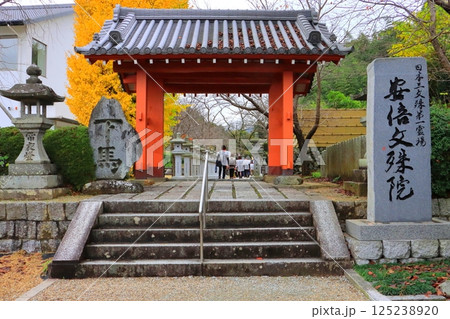 秋の安倍文殊院（表山門・奈良県桜井市） 125238920