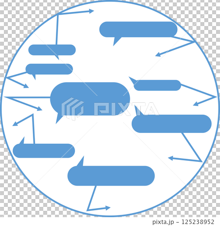 Echo chamber graphic illustration Echo chamber graphic illustration 125238952