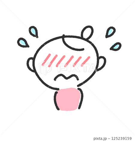 顔を真っ赤にして照れる女性・恥ずかしい・緊張 125239159
