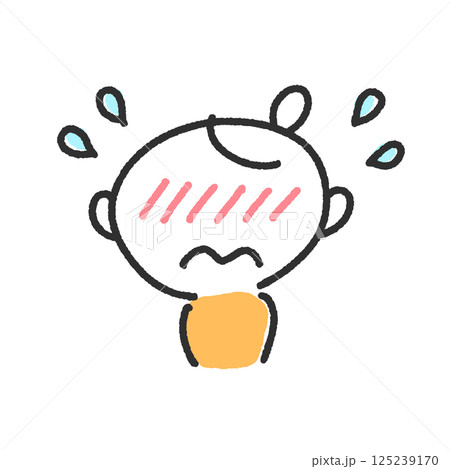 顔を真っ赤にして照れる女性・恥ずかしい・緊張 125239170