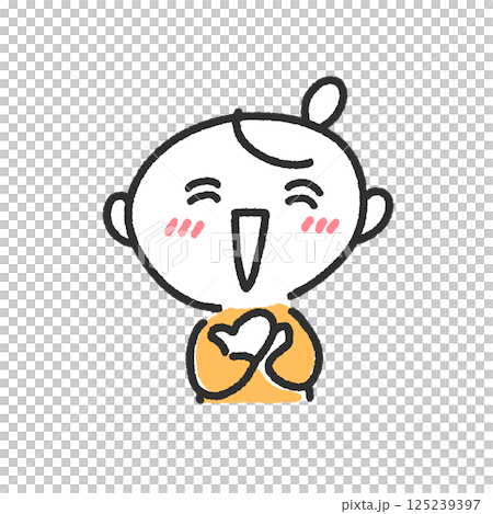 A woman smiles with relief, feeling safe and happy 125239397