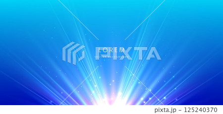 Abstract light blue background with light rays glowing beam light blue effect. Abstract light blue background with light rays glowing beam light blue effect. 125240370