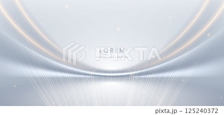 Abstract white cuve ray on grey background. with lighting effect sparkle. Abstract white cuve ray on grey background. with lighting effect sparkle. 125240372