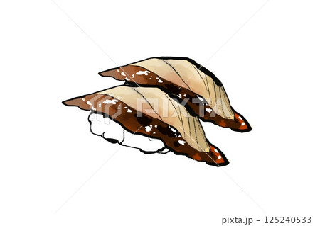 ウナギの寿司のイラスト 125240533